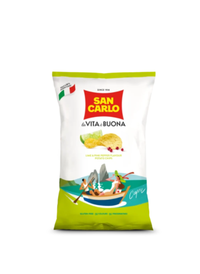 San Carlo Lime & Pink Pepper Chips - 150g