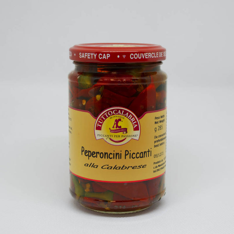Tutto Calabria Hot Long Chili Peppers in Extra Virgin Olive Oil - 285g