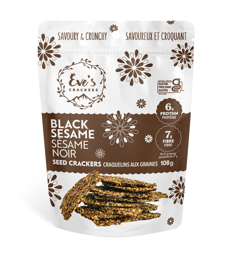 Black sesame crackers - 108 gr