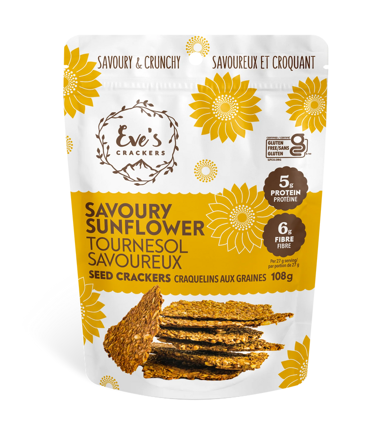 Savoury Sunflower crackers - 108 gr