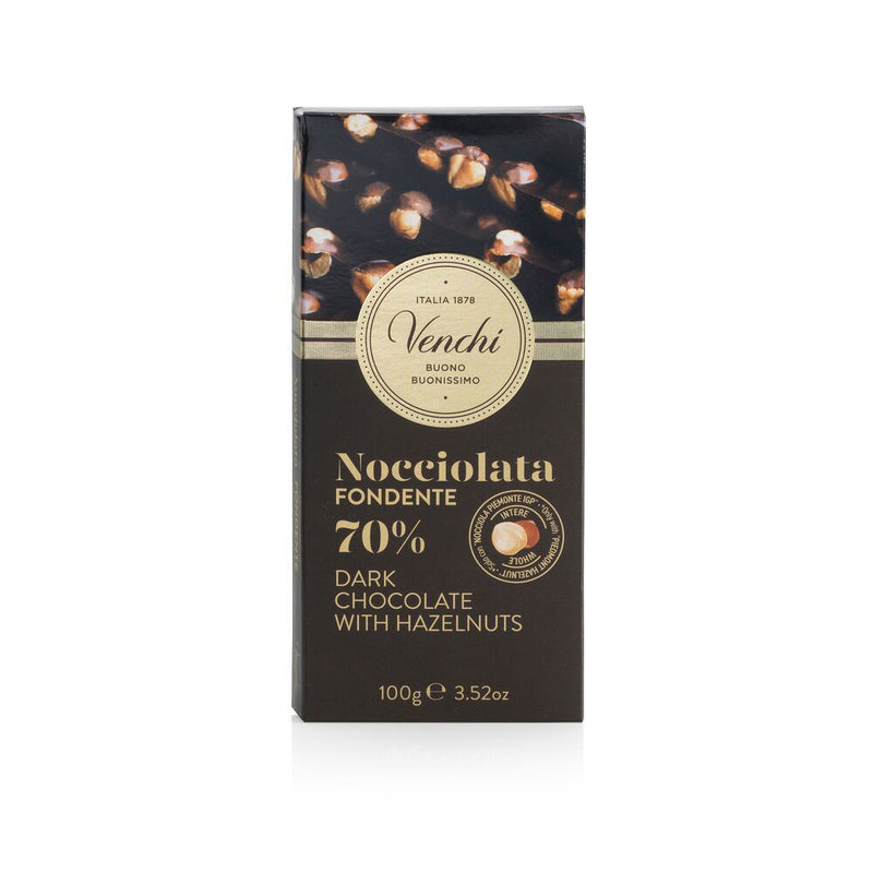 70% Dark Chocolate with Hazelnuts - 100g