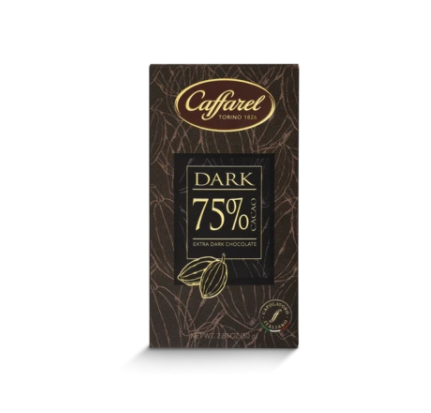 Caffarel Extra Dark 75% Chocolate Bar  80 g