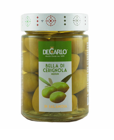 De Carlo Bella Di Cerignola Olives 212 ml