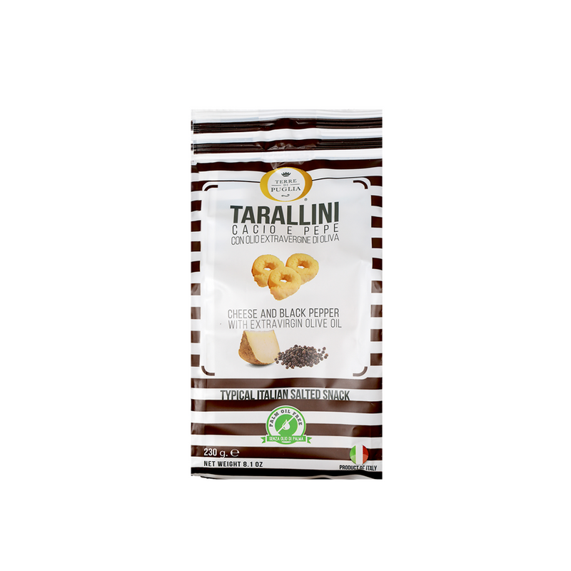 Terre Di Puglia Tarallini  - Cheese Black Pepper Flavour 230gr