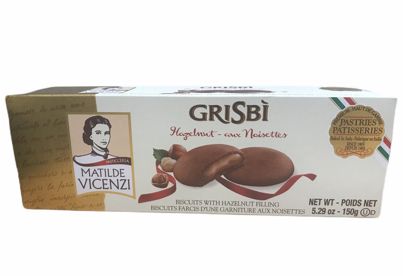 Vicenzi Grisbi Hazelnut Cream Cookies - 150 g