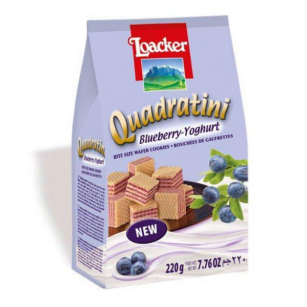 Loacker Quadratini Blueberry-Yogurt Wafers - 220 g