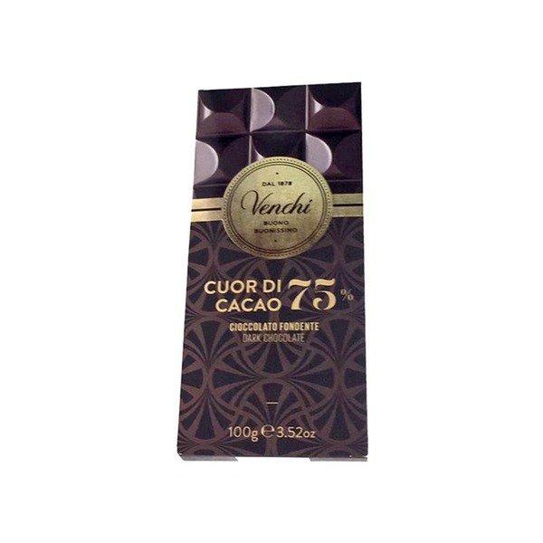 Venchi Dark Chocolate Bar 75% - 100 g